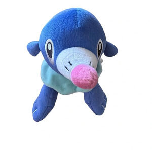 Stuffed Tomy Pokemon POPPLIO Plush Blue Seal Doll, nwt